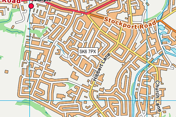 SK6 7PX map - OS VectorMap District (Ordnance Survey)