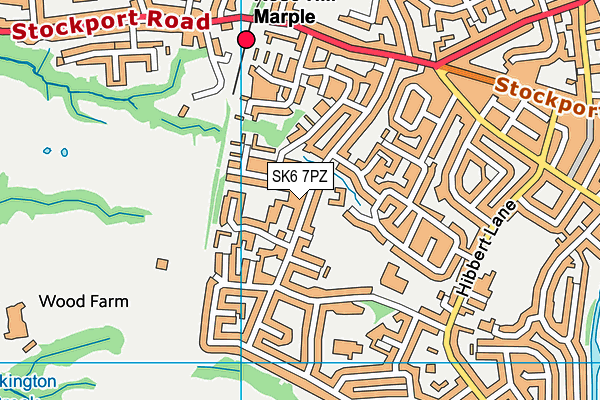Peacefield Primary School (Closed) map (SK6 7PZ) - OS VectorMap District (Ordnance Survey)