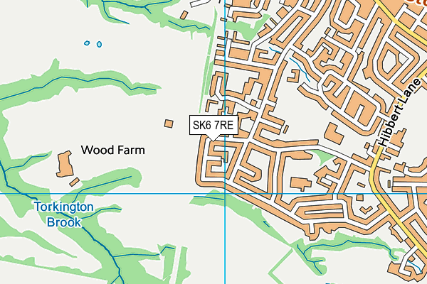 Rsa Wood Lane Playing Fields map (SK6 7RE) - OS VectorMap District (Ordnance Survey)