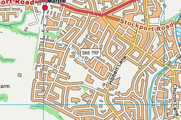 SK6 7RF map - OS VectorMap District (Ordnance Survey)