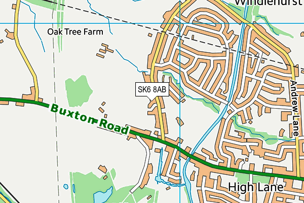 High Lane Park map (SK6 8AB) - OS VectorMap District (Ordnance Survey)