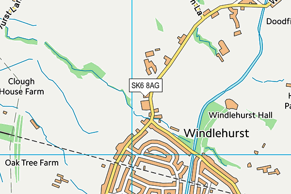 SK6 8AG map - OS VectorMap District (Ordnance Survey)