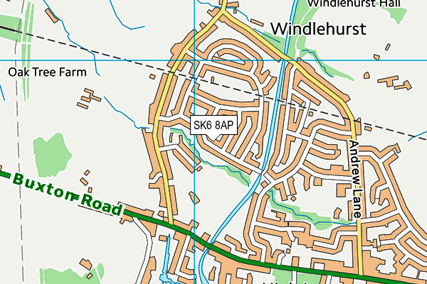 SK6 8AP map - OS VectorMap District (Ordnance Survey)