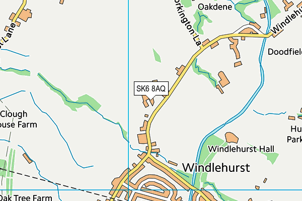 SK6 8AQ map - OS VectorMap District (Ordnance Survey)