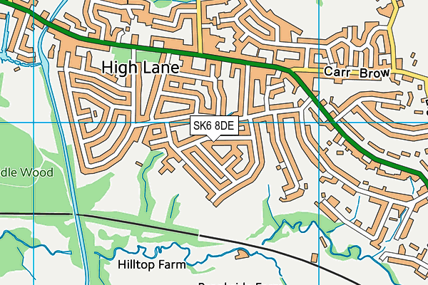 SK6 8DE map - OS VectorMap District (Ordnance Survey)