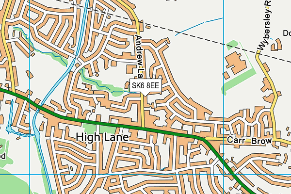 SK6 8EE map - OS VectorMap District (Ordnance Survey)