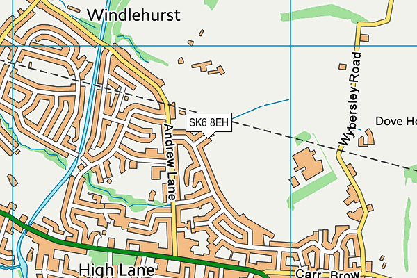 SK6 8EH map - OS VectorMap District (Ordnance Survey)