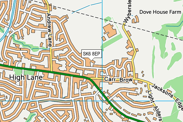 SK6 8EP map - OS VectorMap District (Ordnance Survey)