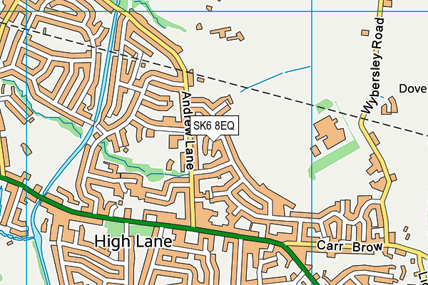 SK6 8EQ map - OS VectorMap District (Ordnance Survey)