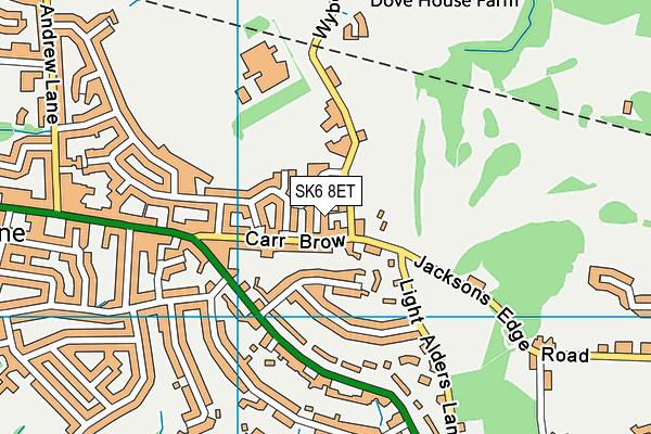 SK6 8ET map - OS VectorMap District (Ordnance Survey)