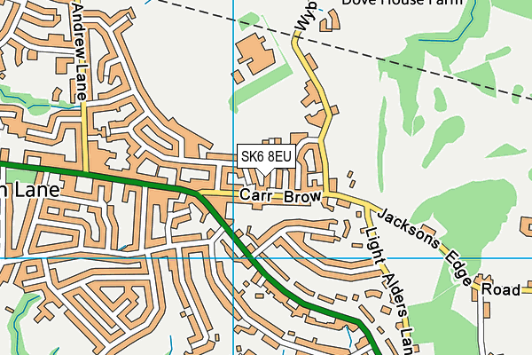 SK6 8EU map - OS VectorMap District (Ordnance Survey)