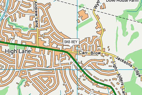 SK6 8EY map - OS VectorMap District (Ordnance Survey)