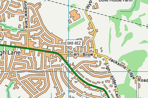 SK6 8EZ map - OS VectorMap District (Ordnance Survey)