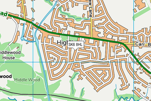 SK6 8HL map - OS VectorMap District (Ordnance Survey)