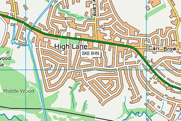 SK6 8HN map - OS VectorMap District (Ordnance Survey)