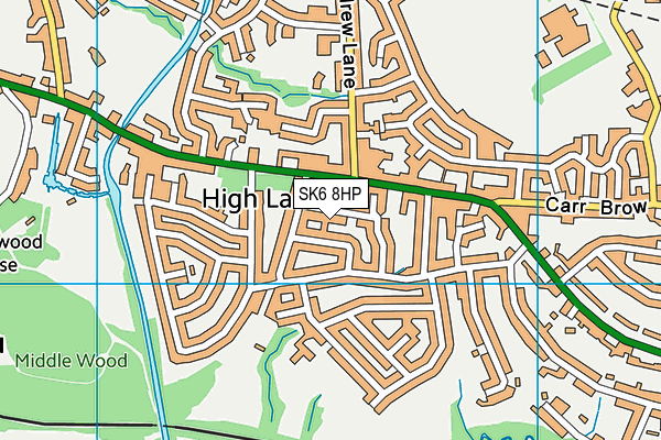 SK6 8HP map - OS VectorMap District (Ordnance Survey)