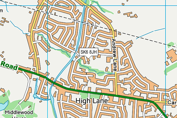 SK6 8JH map - OS VectorMap District (Ordnance Survey)