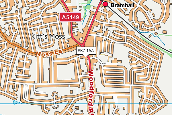 SK7 1AA map - OS VectorMap District (Ordnance Survey)