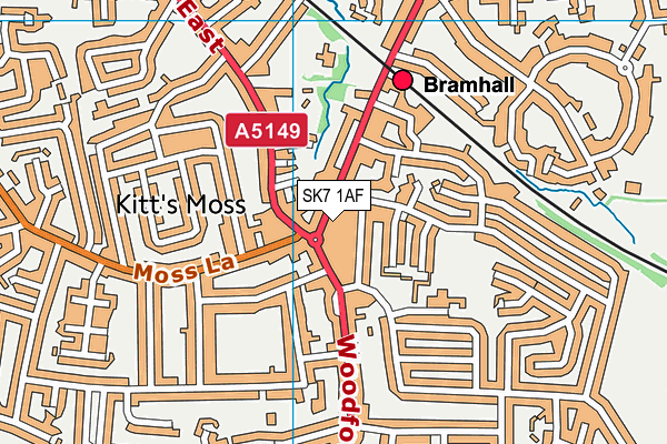 Map of THE CROWN AND CONSPIRATOR, BRAMHALL LTD at district scale
