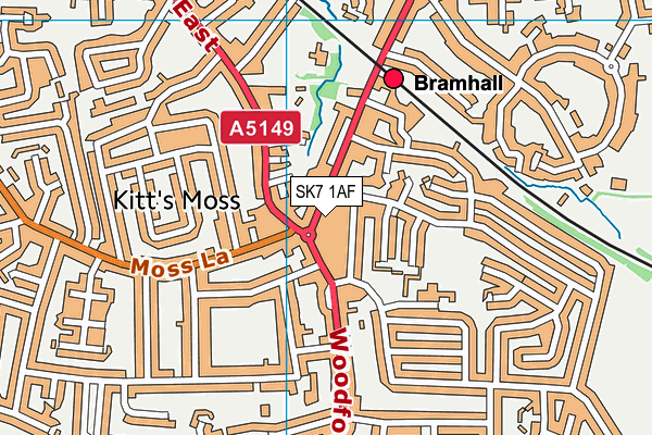 SK7 1AF map - OS VectorMap District (Ordnance Survey)