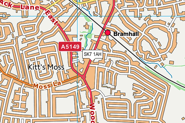 SK7 1AH map - OS VectorMap District (Ordnance Survey)