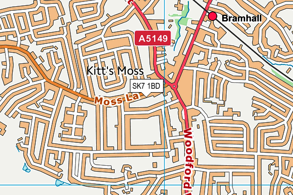 SK7 1BD map - OS VectorMap District (Ordnance Survey)