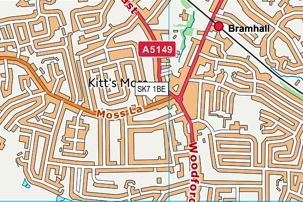 SK7 1BE map - OS VectorMap District (Ordnance Survey)