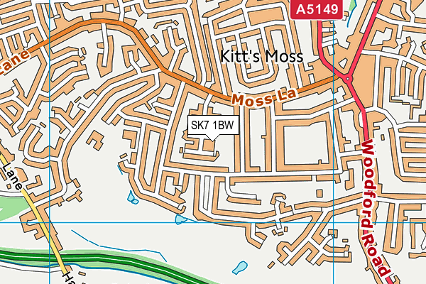 SK7 1BW map - OS VectorMap District (Ordnance Survey)