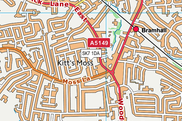 SK7 1DA map - OS VectorMap District (Ordnance Survey)