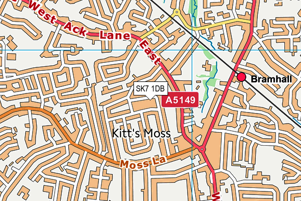 SK7 1DB map - OS VectorMap District (Ordnance Survey)