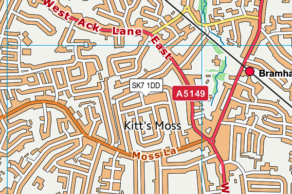 SK7 1DD map - OS VectorMap District (Ordnance Survey)