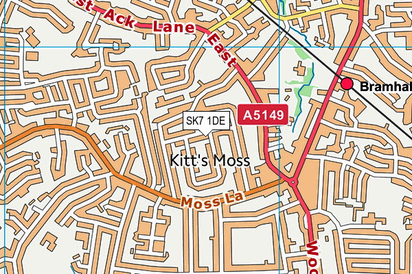 SK7 1DE map - OS VectorMap District (Ordnance Survey)