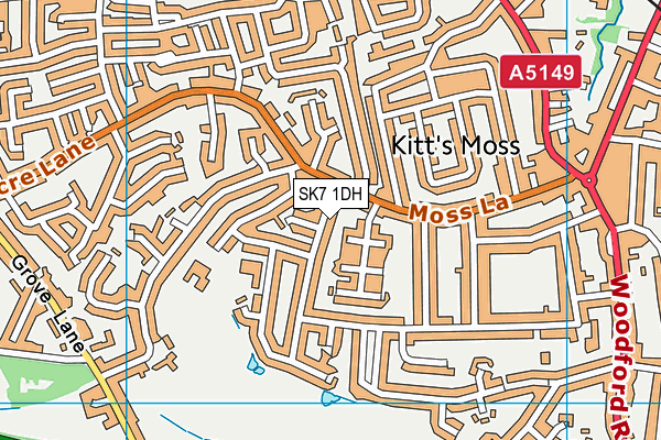 SK7 1DH map - OS VectorMap District (Ordnance Survey)