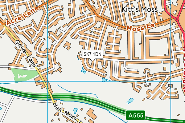 SK7 1DN map - OS VectorMap District (Ordnance Survey)