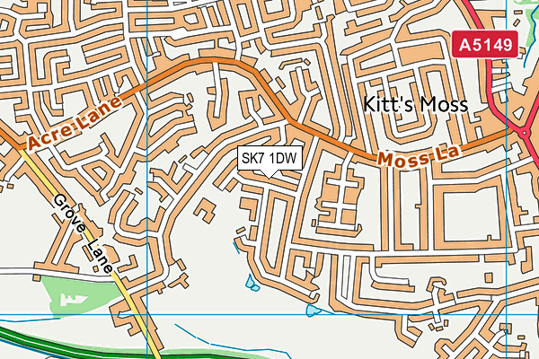 SK7 1DW map - OS VectorMap District (Ordnance Survey)