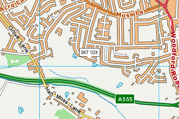 SK7 1DX map - OS VectorMap District (Ordnance Survey)