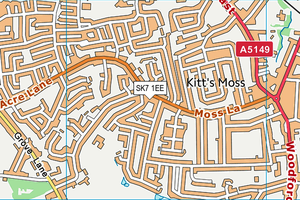 SK7 1EE map - OS VectorMap District (Ordnance Survey)