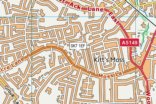 SK7 1EF map - OS VectorMap District (Ordnance Survey)