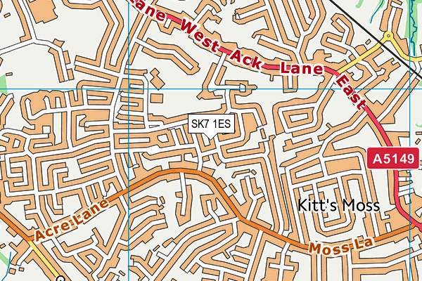 SK7 1ES map - OS VectorMap District (Ordnance Survey)