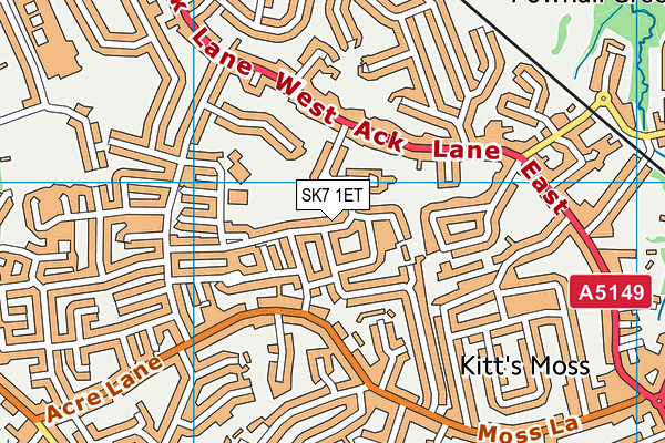 SK7 1ET map - OS VectorMap District (Ordnance Survey)