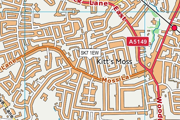 SK7 1EW map - OS VectorMap District (Ordnance Survey)