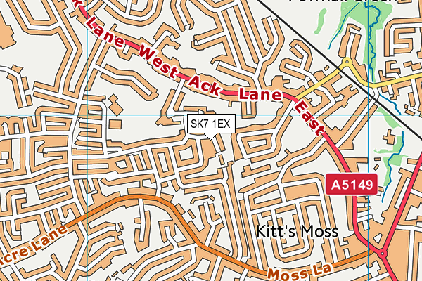 SK7 1EX map - OS VectorMap District (Ordnance Survey)