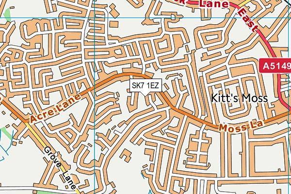 SK7 1EZ map - OS VectorMap District (Ordnance Survey)