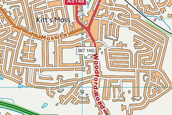 SK7 1HG map - OS VectorMap District (Ordnance Survey)