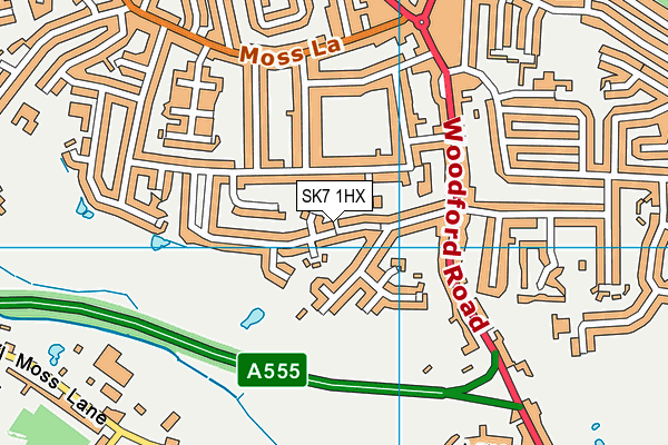 SK7 1HX map - OS VectorMap District (Ordnance Survey)