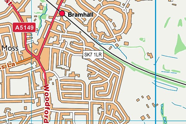 Lumb Lane Recreation Ground map (SK7 1LR) - OS VectorMap District (Ordnance Survey)