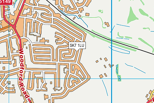 SK7 1LU map - OS VectorMap District (Ordnance Survey)