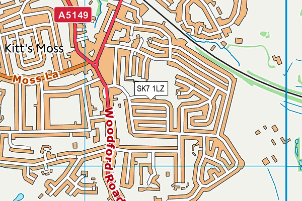 SK7 1LZ map - OS VectorMap District (Ordnance Survey)