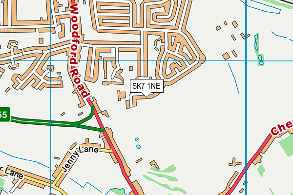 Queensgate Primary School map (SK7 1NE) - OS VectorMap District (Ordnance Survey)