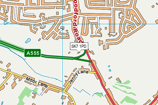 SK7 1PD map - OS VectorMap District (Ordnance Survey)